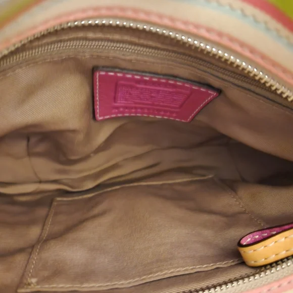 Euc Coach Hampton Y2K Multi-Colored Striped Handbag Purse - Picture 12 of 12